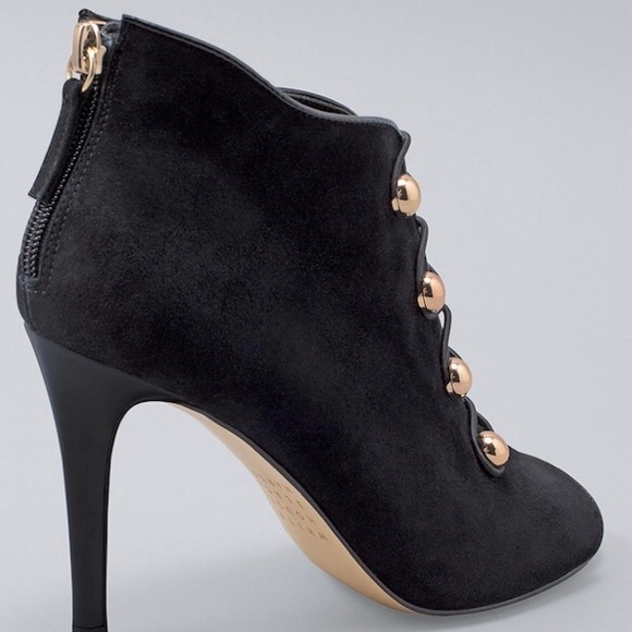 SUEDE PEEP-TOE BOOTIES - Picture 3 of 4